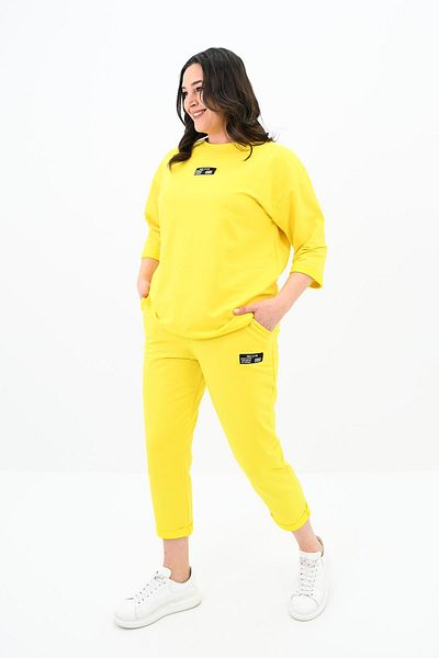 Koza Butik Дамски спортен костюм за големи размери - Детайл на етикета 8100-24