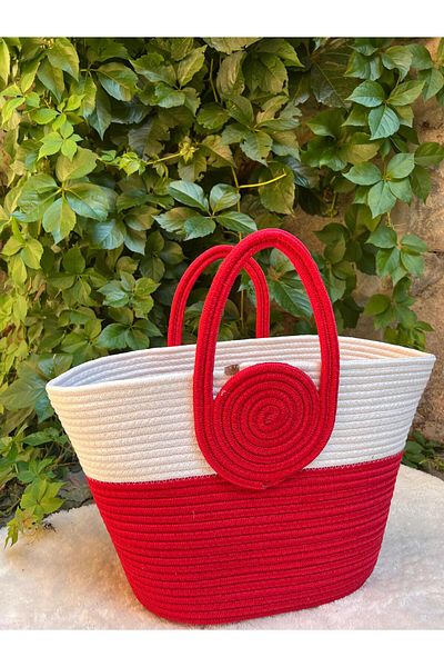 Kaliçe Home Straw Jute Beach Bag - Decorative Ornament, Accessory, Bag