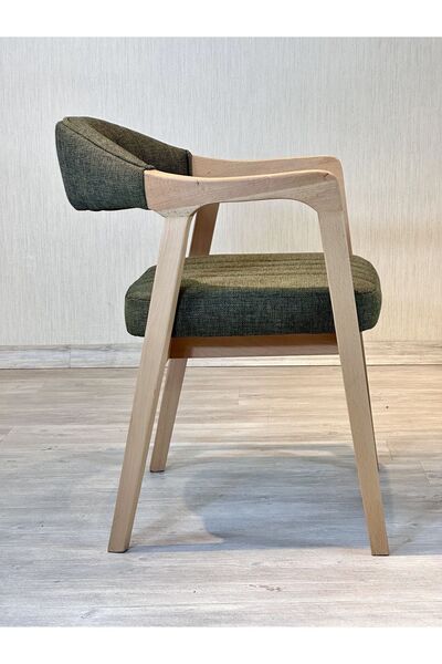 HASAĞAÇ Melo Kollu Yeşil Döşemeli Sandalye