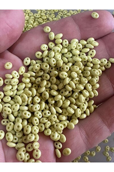 Gönülden Tasarım Зелений 5 мм 25 г намистини з двома отворами Фістік