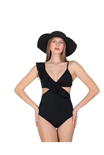 YT DİLAY Volanlı Mayokini Siyah