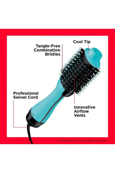Revlon One Step Hair Volumizer 1100W, Oval Brush Design, IONIC Tech, 2 heat & cool setting -RVDR5222