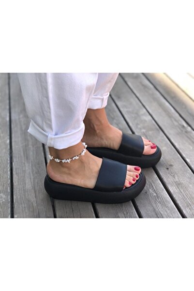 SHOEMARK Jill Kalın Şerit Siyah Kadın Sandalet