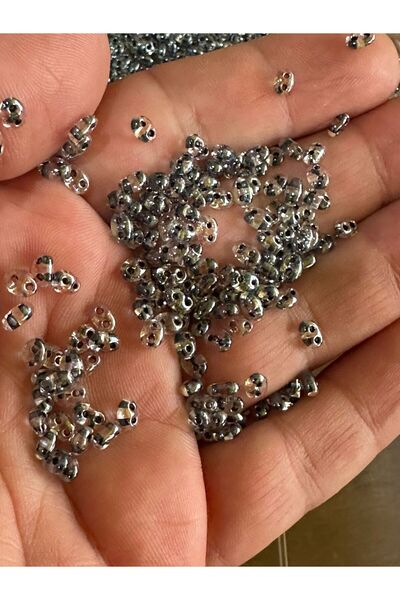 Gönülden Tasarım 4 MM dimljene šarene kristalne perle sa dvostrukom rupom, 25 GR