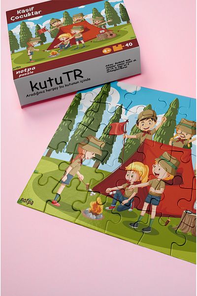 kutuTR 4 Years Old Notpa Picnic Time Mini Puzzle - 40 Pieces KY-005