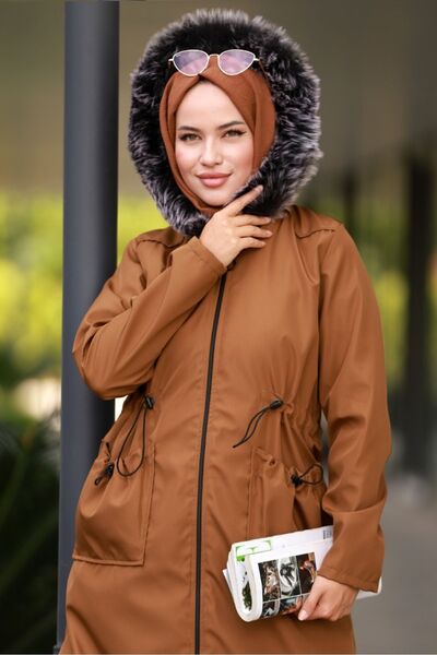 Bestenur Παλτό Mandes Tunnel Belted 592 - Tan