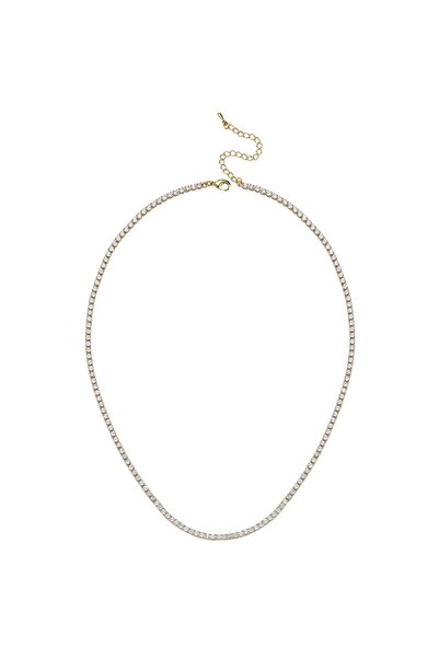 Merano Design 2mm Gold Su Yolu Kolye