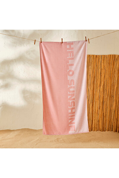 Bella Maison %100 Pamuk Hello Summer Plaj Havlusu Kiremit (75x150 cm)