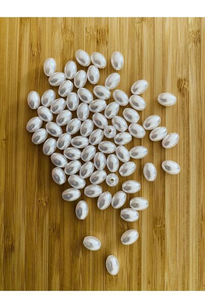 Öztürk Barok Takı İnci. Arpa modeli. 25gr. Tahmini 70 adet civarında. Beyaz.