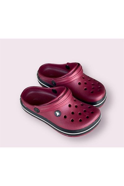 İpek Burgundy Lightweight Eva Sole Fashion Children's Sandals