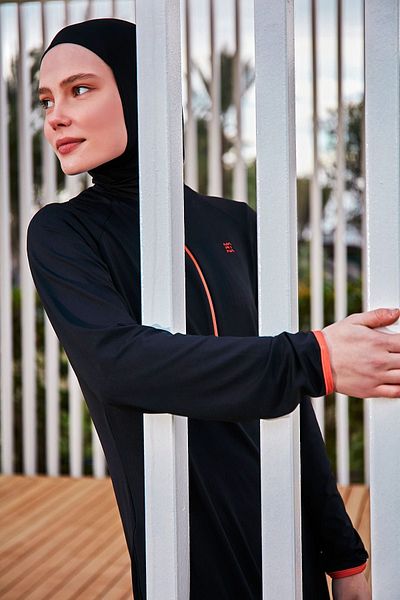 Marina Black Lycra Hijab Swimsuit - M2474