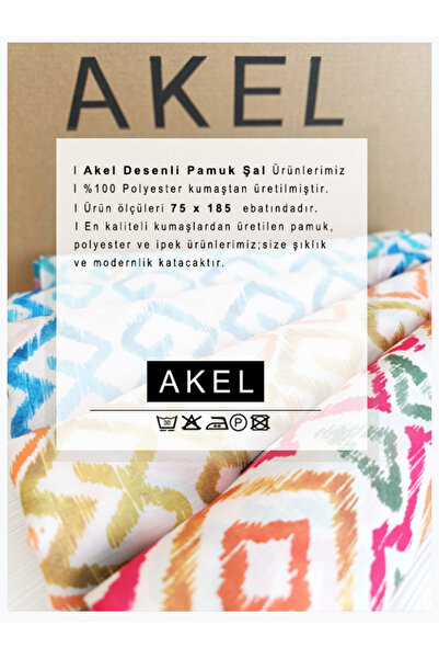 Akel Triangle Patterned Cotton Shawl - Size 75x185