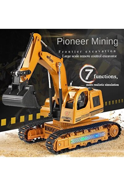 Shem التحكم عن بعد الزاحف لودر أطفال بالريموت كنترول حفارة كهربائية لعبة مجسمة مركبة البناء