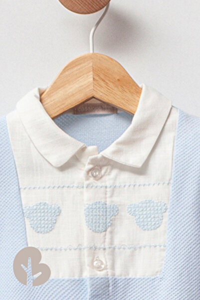 Cassiope Three Teddy Booties Jumpsuit 2 Months - 3 Months - 6 Months Baby Boy-Blue - 2 MONTHS