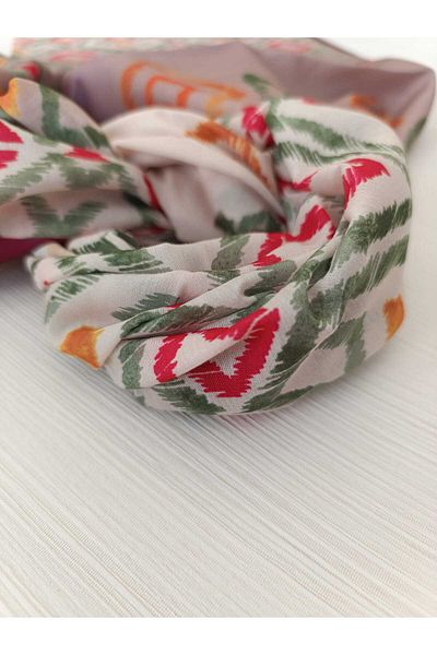Akel Triangle Patterned Cotton Shawl - Size 75x185
