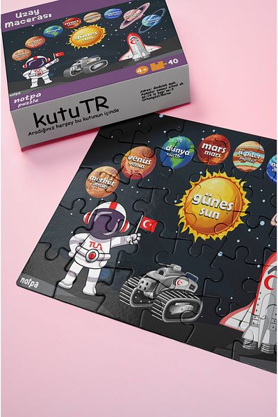 kutuTR Notpa Space Mini Puzzle - 40 Pieces, Age 4 KY-004