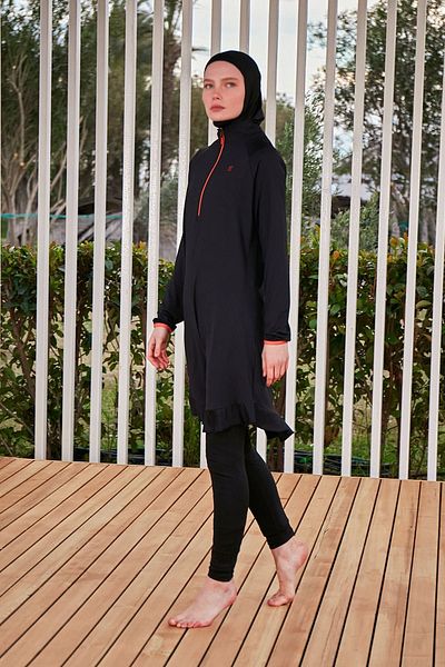 Marina Black Lycra Hijab Swimsuit - M2474