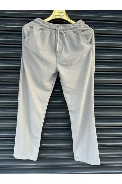 oneoff Gray Corded Ottoman - Slimfit Oversize Lower Picama