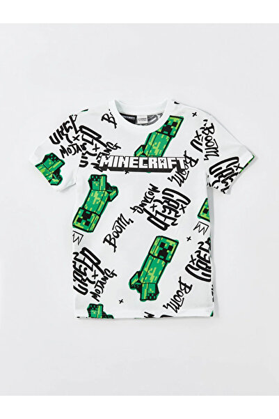 LC Waikiki Chlapecké tričko s potiskem LCW pro děti Minecraft – výstřih, krátký rukáv