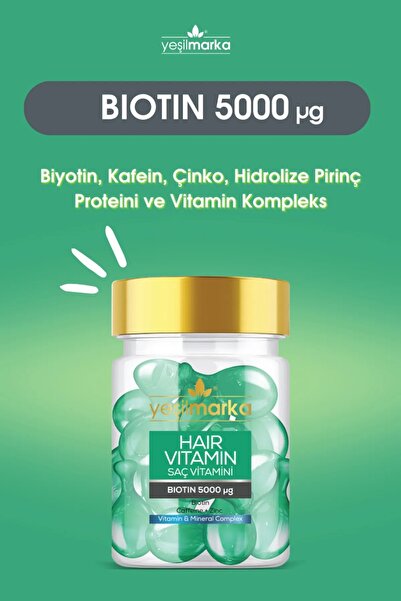 YEŞİLŞİFAM SAÇ VİTAMİNİ BİOTİN CAFFEİNE ZİNC