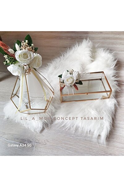 LilAmor Concept Hediyelik Cam fanus söz mendili çikolata kutusu söz nişan organizasyon  cam kutu