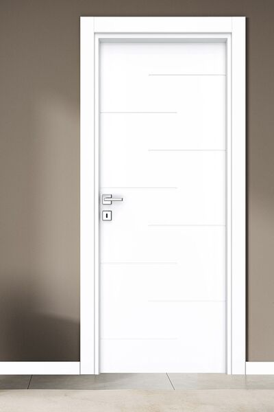 ALO KAPI MELAMİN KARİZMA BEŞ ODA KAPISI, BEYAZ, 86/204/18-27 CM