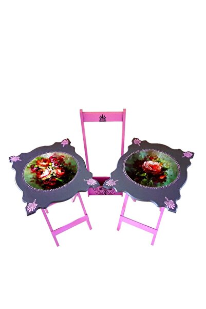 Ayshe Home Ayshehomeart Tasarım Ahşap 2' Li Zigon Sehpa