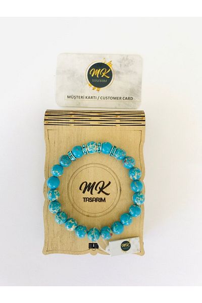 MK tasarım MK Design - Real Arrival Stone 100% Original Bracelet MKT 1200007