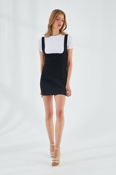 Mixray 4524 Γυναικείο Μαύρο T-Shirt Gilet Ρούχα