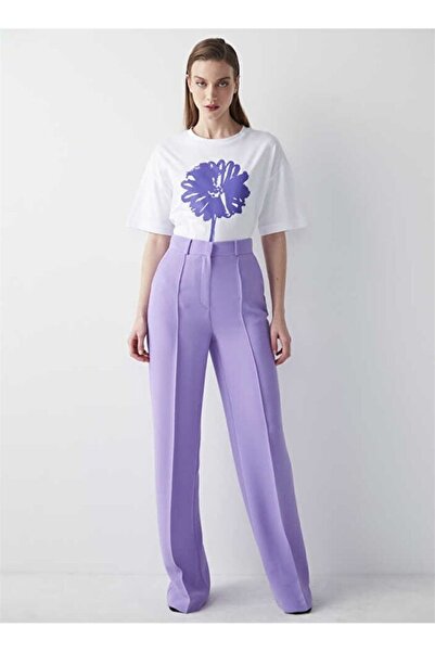 SBR High Waist Lilac Palazzo Trousers