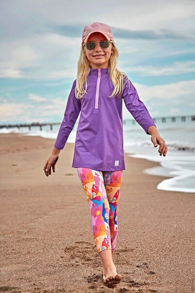 Marina Costum de baie pentru fetiță cu parașuta violet - K2408