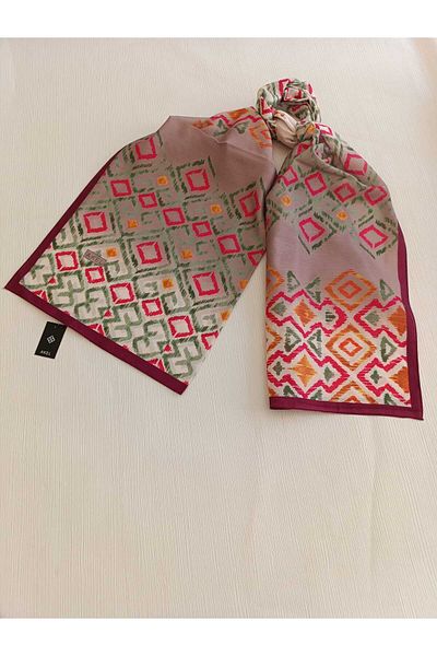 Akel Triangle Patterned Cotton Shawl - Size 75x185