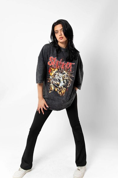 Bak Moda Μπλουζάκι με στάμπα Zombie Unisex Oversize