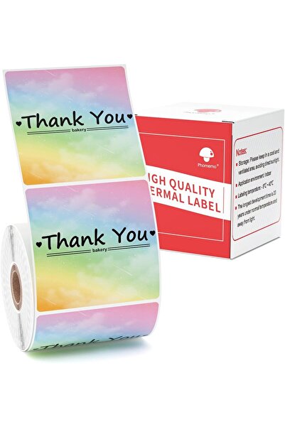 Phomemo 50X50mm/150adet Gökkuşağı - M110, M108, M220, M221 İçin Etiket XP5050...