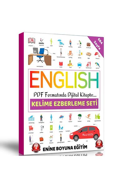 Enine Boyuna Eğitim English Vocabulary Memorization Set (Digital in Pdf Format) - Transverse Longitudinal Training