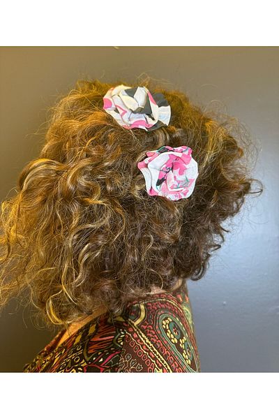 Gönülden Tasarım 7X7CM Lățime 8BUC Set de agrafe de păr cu model de flori roz