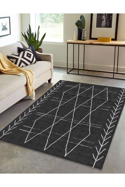 VİVİCA Modern Dijital Baskı Dört Mevsim Yıkanabilir Kaymaz Taban Salon Halısı...