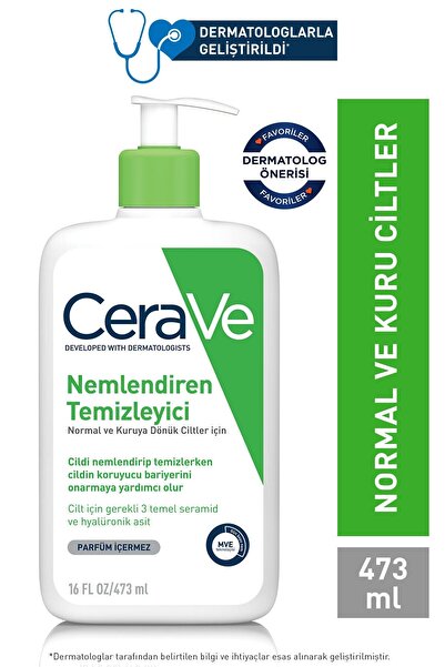 CeraVe NORMAL VE KURU CİLTLER İÇİN NEMLENDİREN TEMİZLEYİCİ 473ML