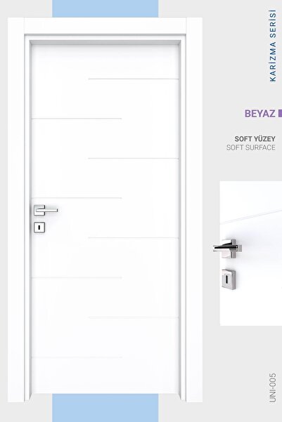 ALO KAPI MELAMİN KARİZMA BEŞ ODA KAPISI, BEYAZ, 76/204/14-17 CM