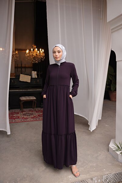 PİNK FLY ملابس الحجاب النسائية - كريب رابيا، برباط