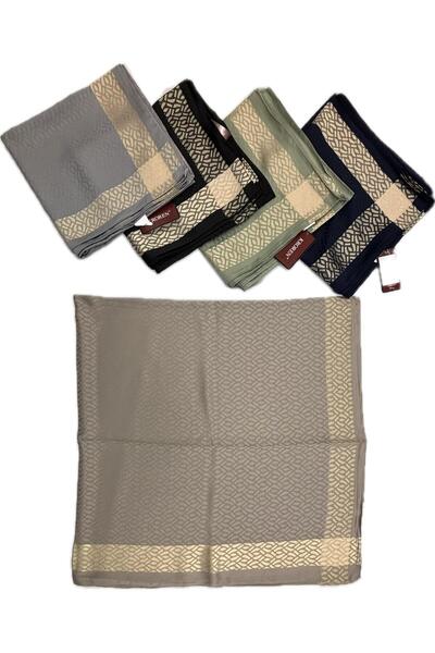 KROREN Jacquard Cotton Satin Scarf