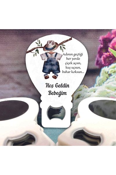 Ege ajans 10 Balloon Opener Magnets with Gelatin and Card