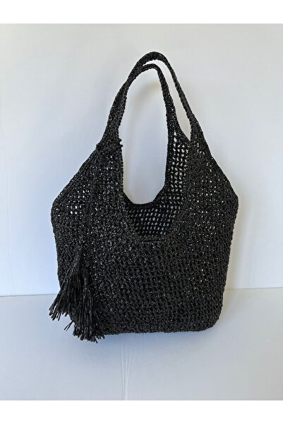 JINJI SİMLİ ÖRGÜ PLAJ ÇANTASI