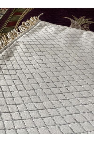 SOLAKLARGROUP Ultra Luxury Tulip Garden - Dowry Gift, Lined, Claret Red Prayer Rug