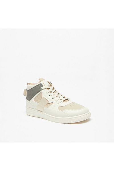 LBL by Shoexpress Panelled High Top Sneakers with Lace-Up Closure