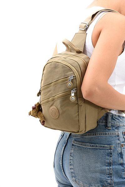YOGII Unisex Bibu Model Waterproof Crinkle Body Bag - Multi-Compartment, Crossbody Backpack, VIP Shoulder Bag