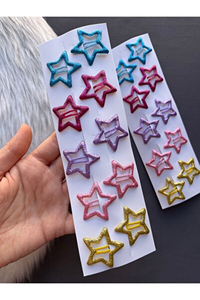 bisiylerbisiyler Simli Yıldızlı Çıtçıt Toka 10 Adet