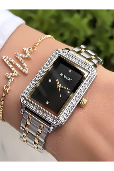 Homies Brand Square Watch with Bracelet Gift