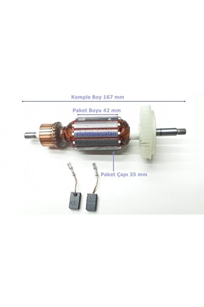Bosch Tipi Gws 8-115 Endüvi Rotor Kollektör Ve Kömürü