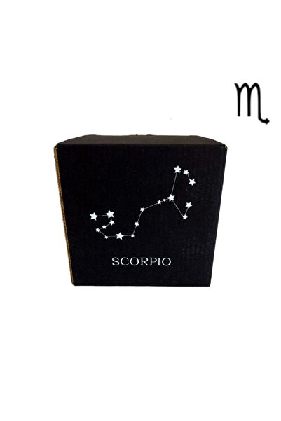 KOLİ KOLAY Akrep Burcu Siyah Kutu, Mum Kutusu, Kupa Kutusu 11x11x11cm